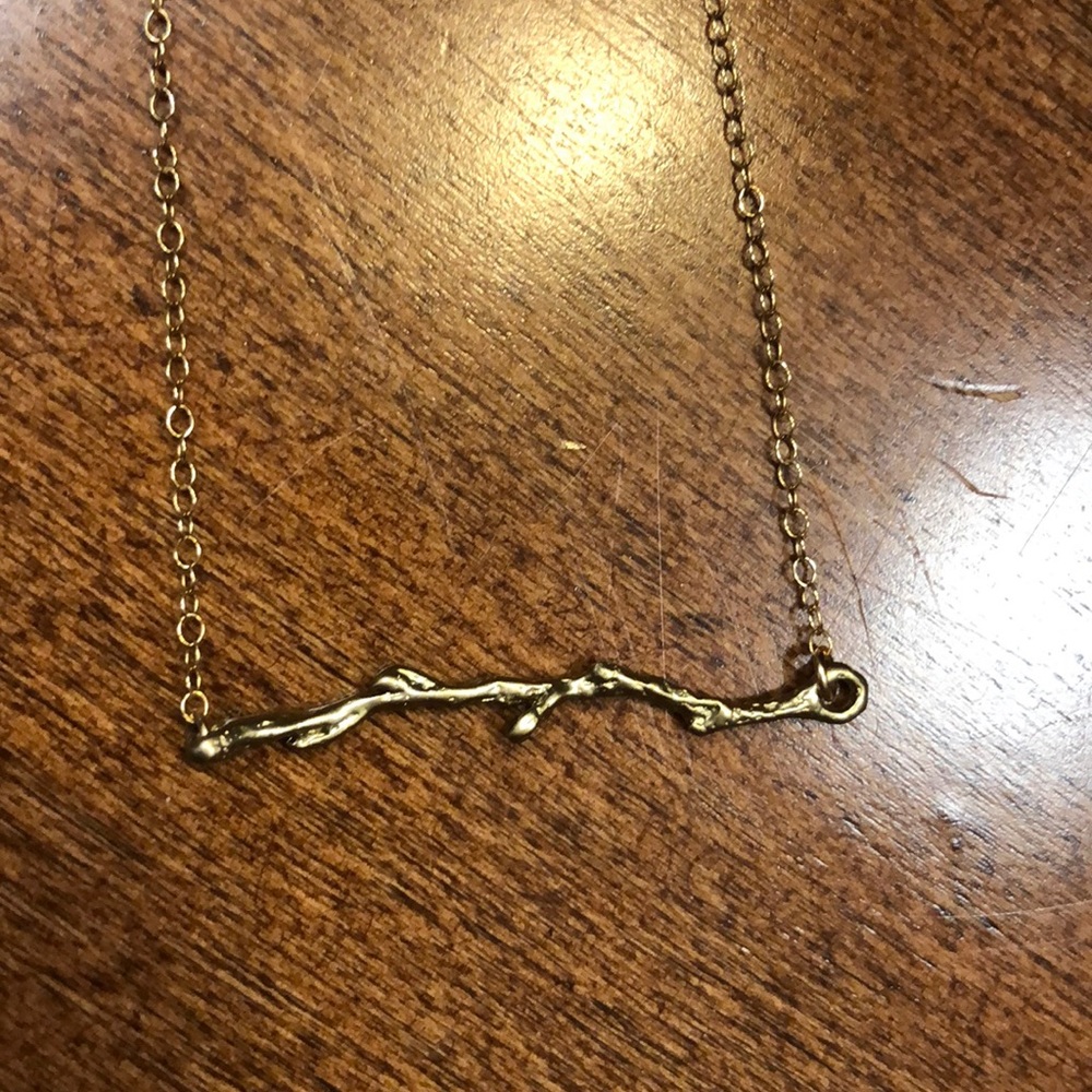 Gold “twig/ branch” necklace
